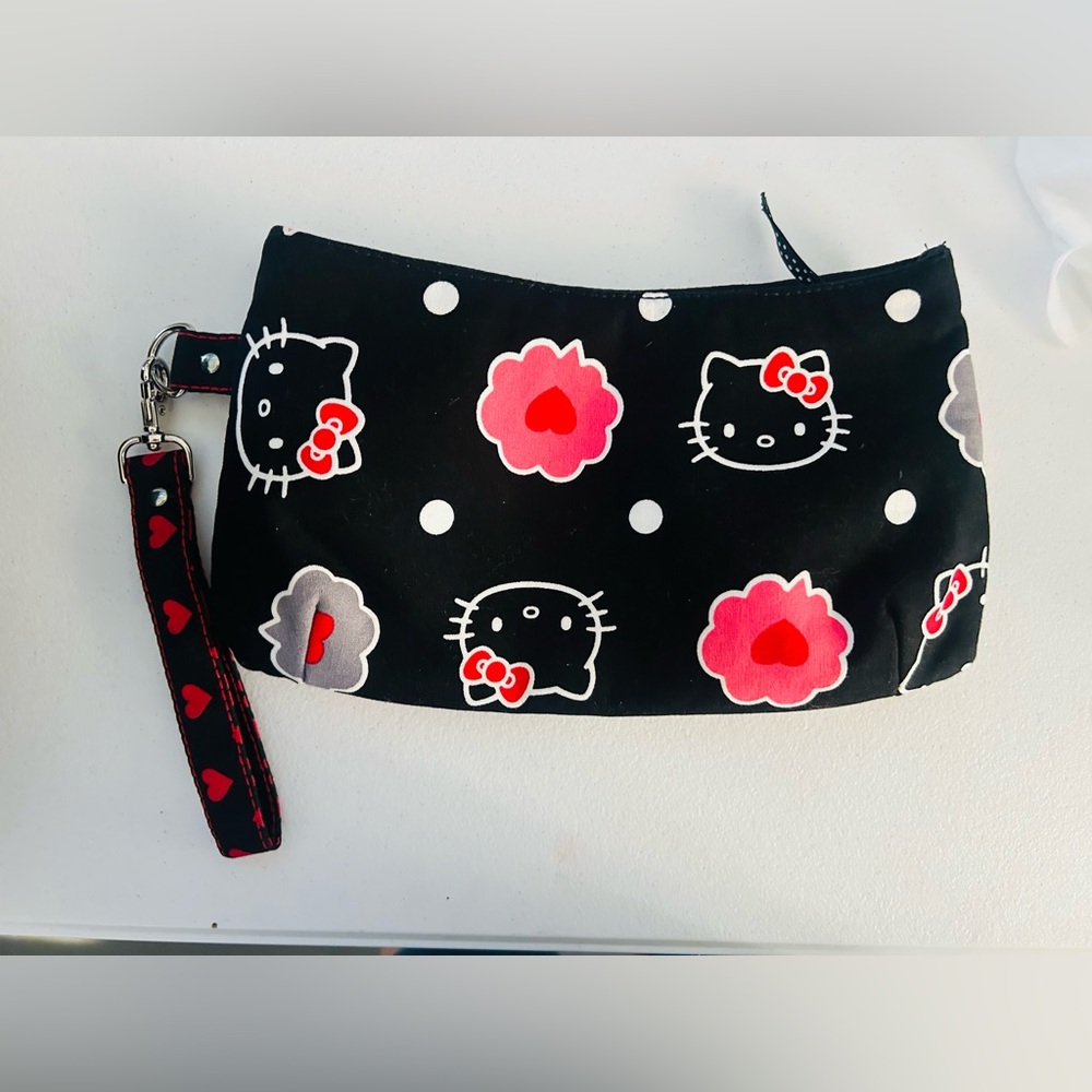 Hello Kitty Black Wristlet